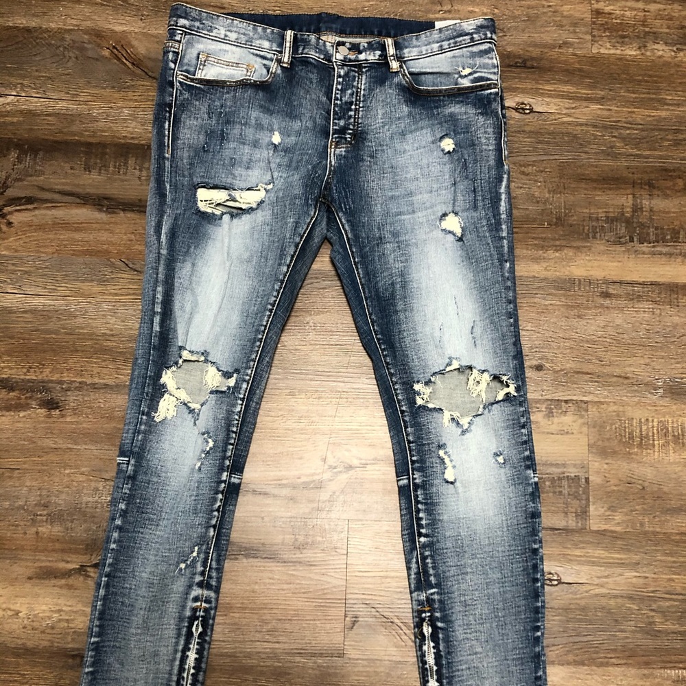 MNML Men’s Skinny Ripped Jeans (Fear of God)